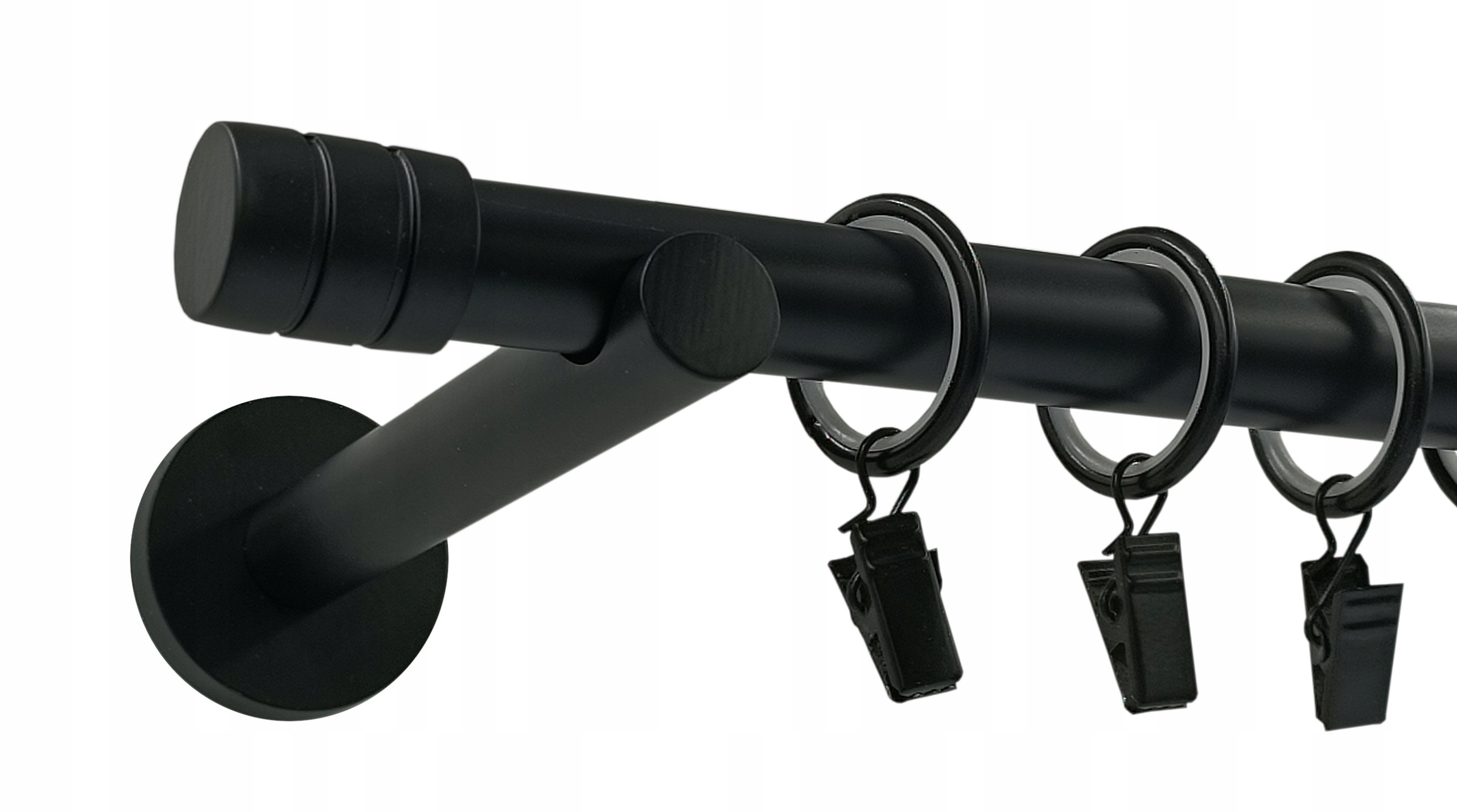 Garnýž Kov 19 mm Černý jednoduchý 300 cm Fréza