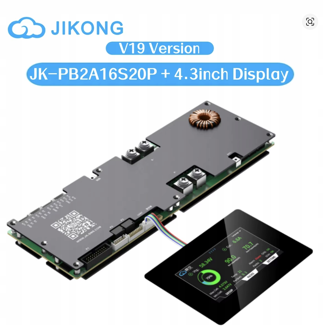 Jk Bms V19 Ekran Balancér Jk Bms Jk Smart 7S-16S 200A Hes Balans 2A