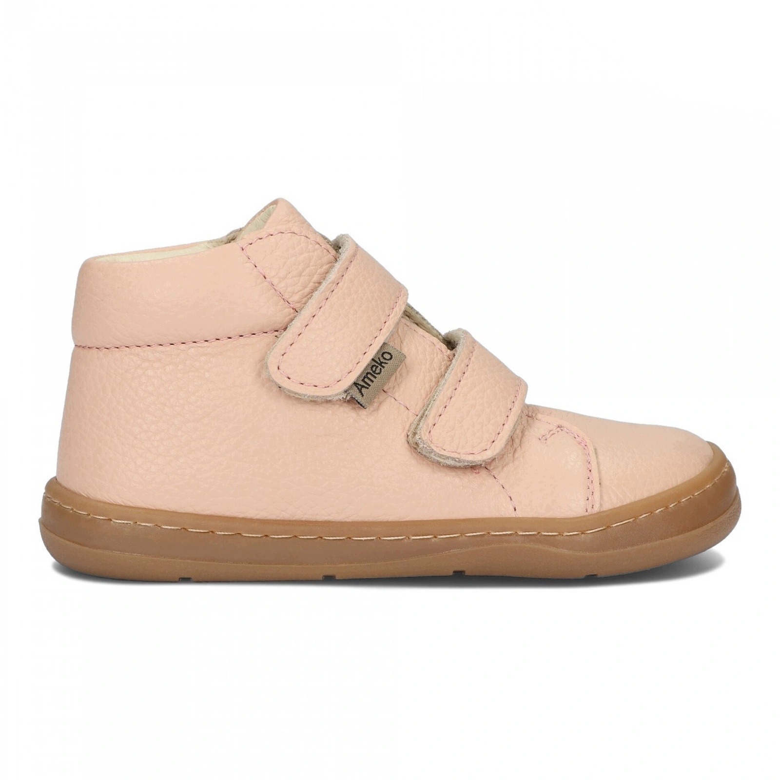Buty barefoot skórzane dziecięce przejściowe na rzepy Ameko Dakota Satin 23