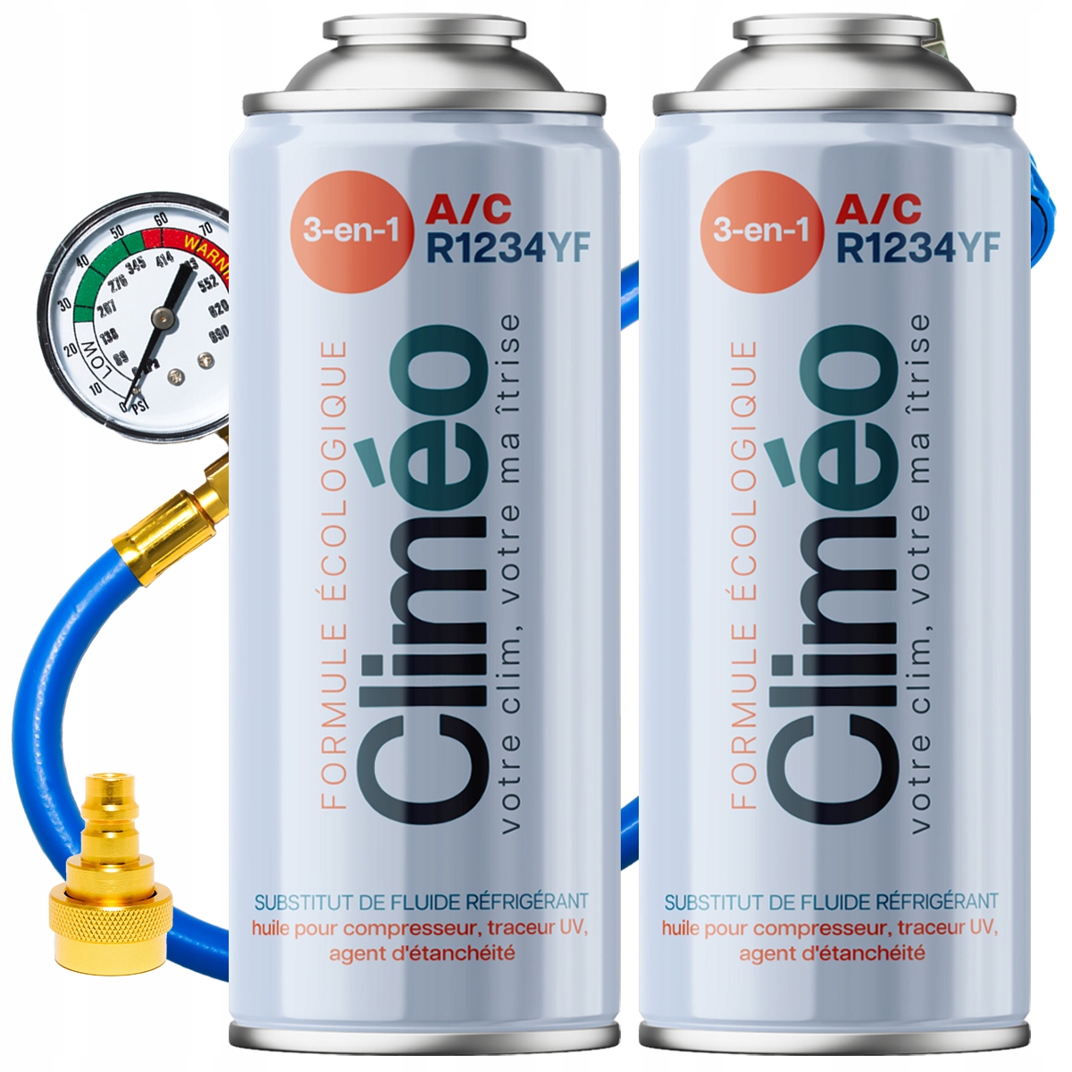 Climeo 3v1 2x400ml hadice adaptér chladivo Těsnivo R1234yf