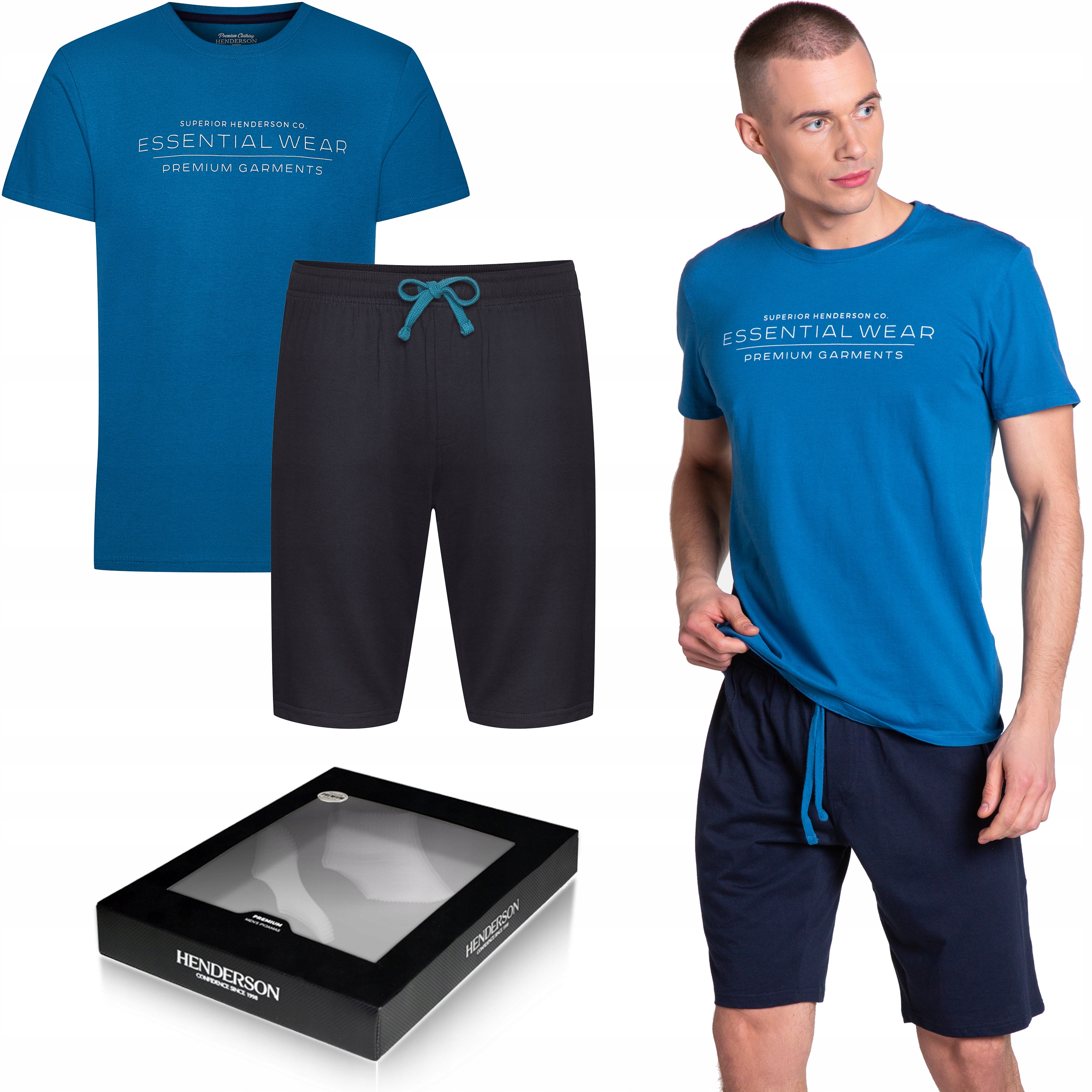 

Młodzieżowa Piżama Męska henderson Krótki Rękaw