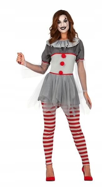 Kostým Bláznivá Paní Klaun Halloween L