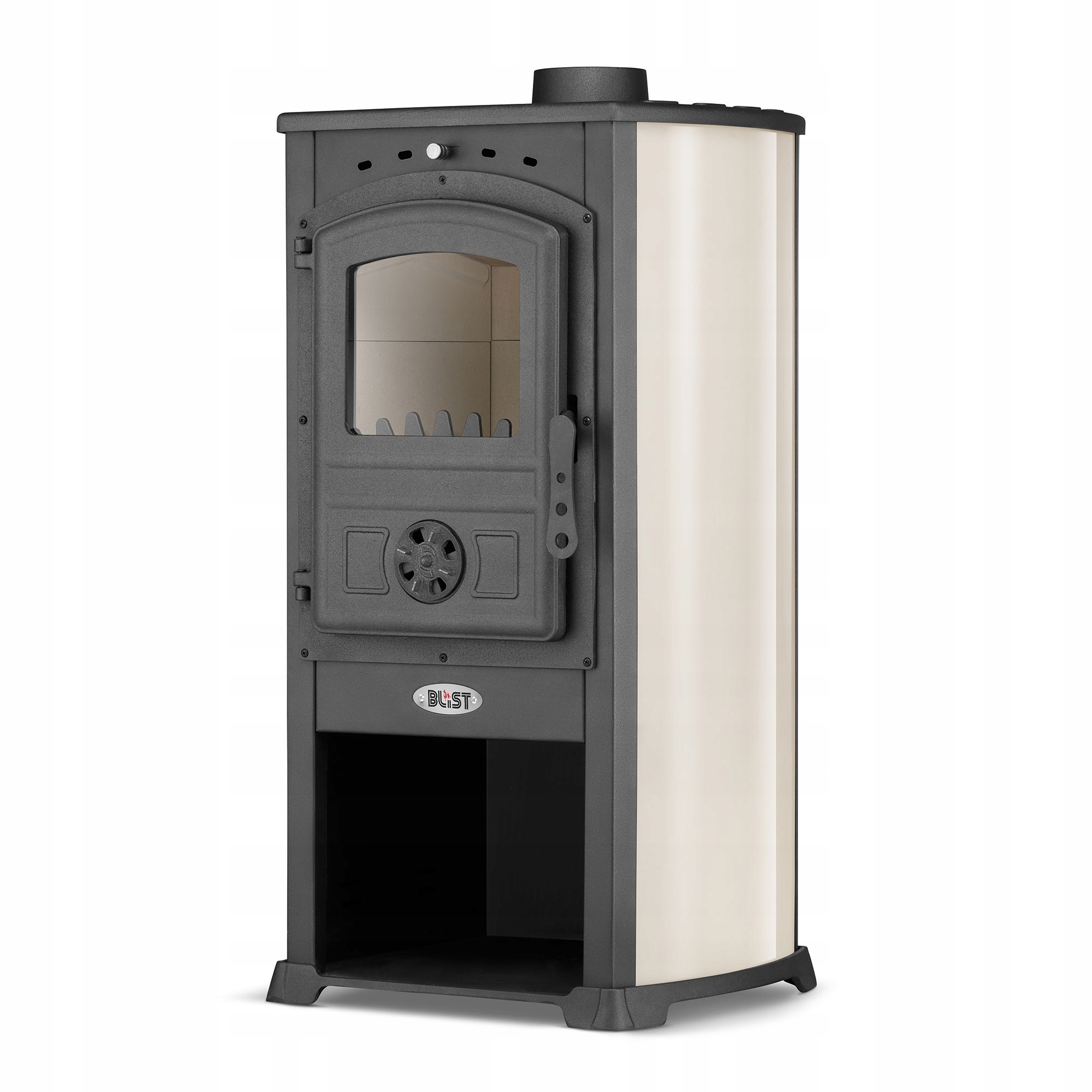 Kamna krbová kamna ocelová koza silná litinová Žar Modena béžová