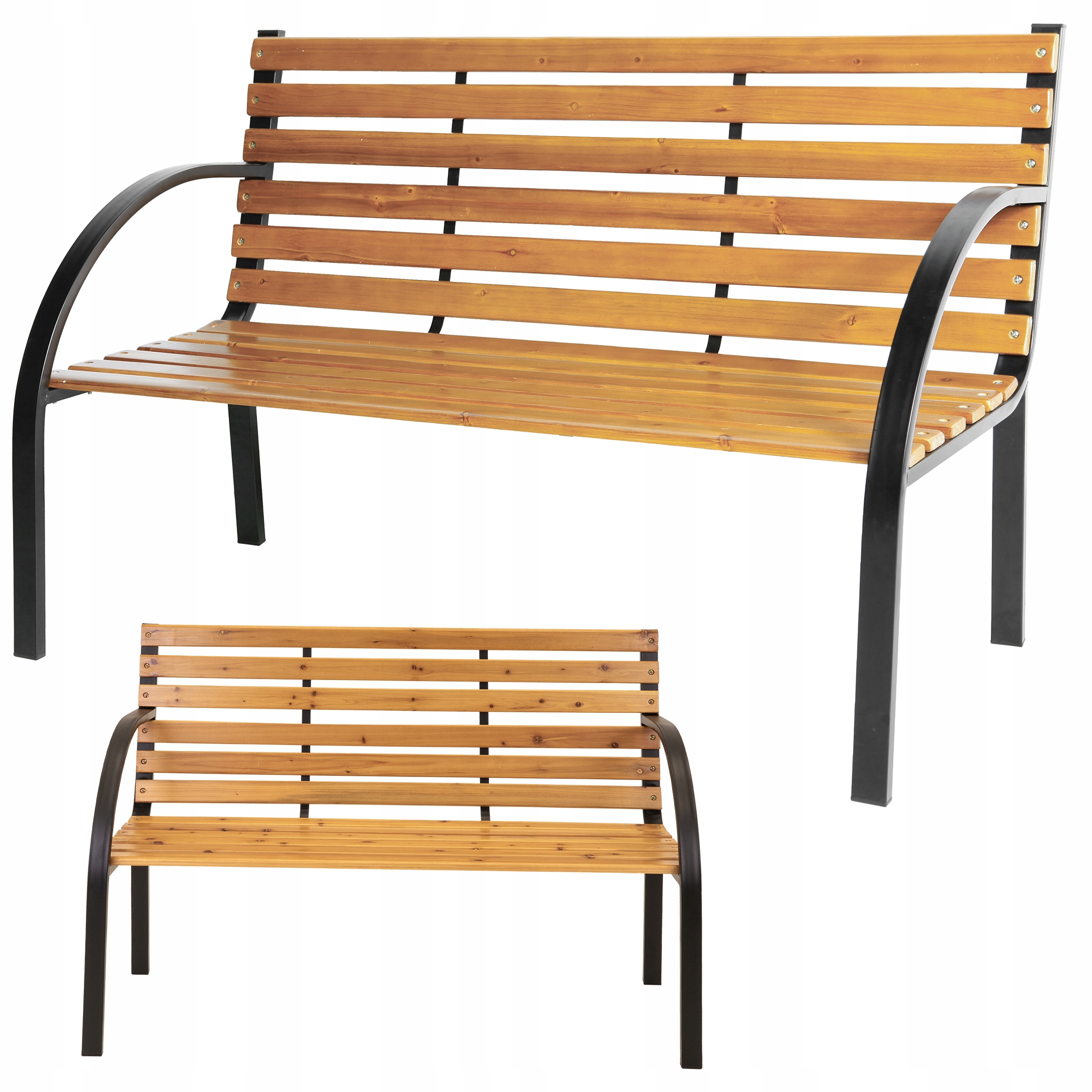 Zahradní lavička na terasa balkon Parková s opěradlem Dřevěná zahrada lavičky