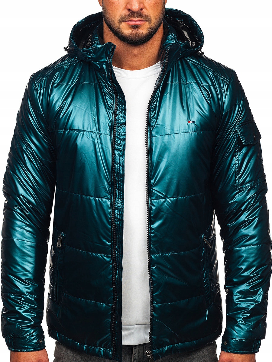 Pánská Přechodová Bunda Zelená 2137 DENLEY_2XL