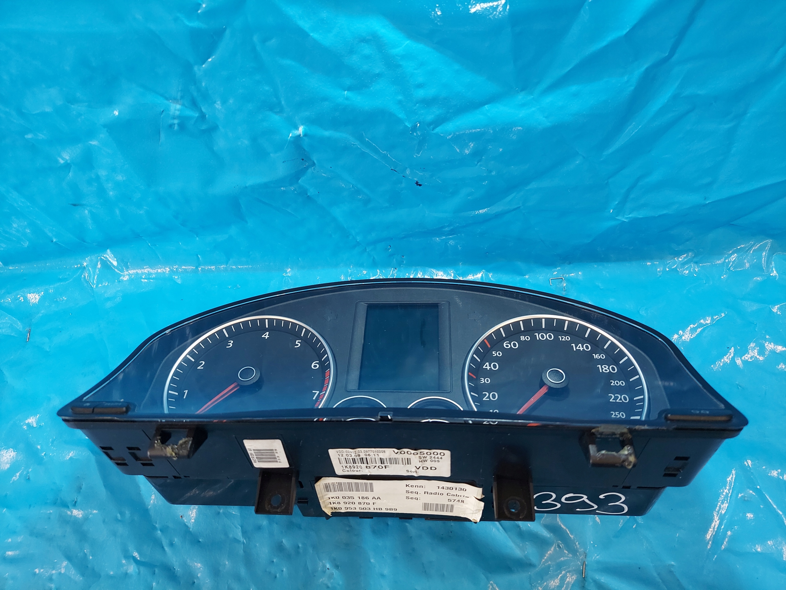 dials clock VW SCIROCCO 1.4 TFSI 1K0035186AA