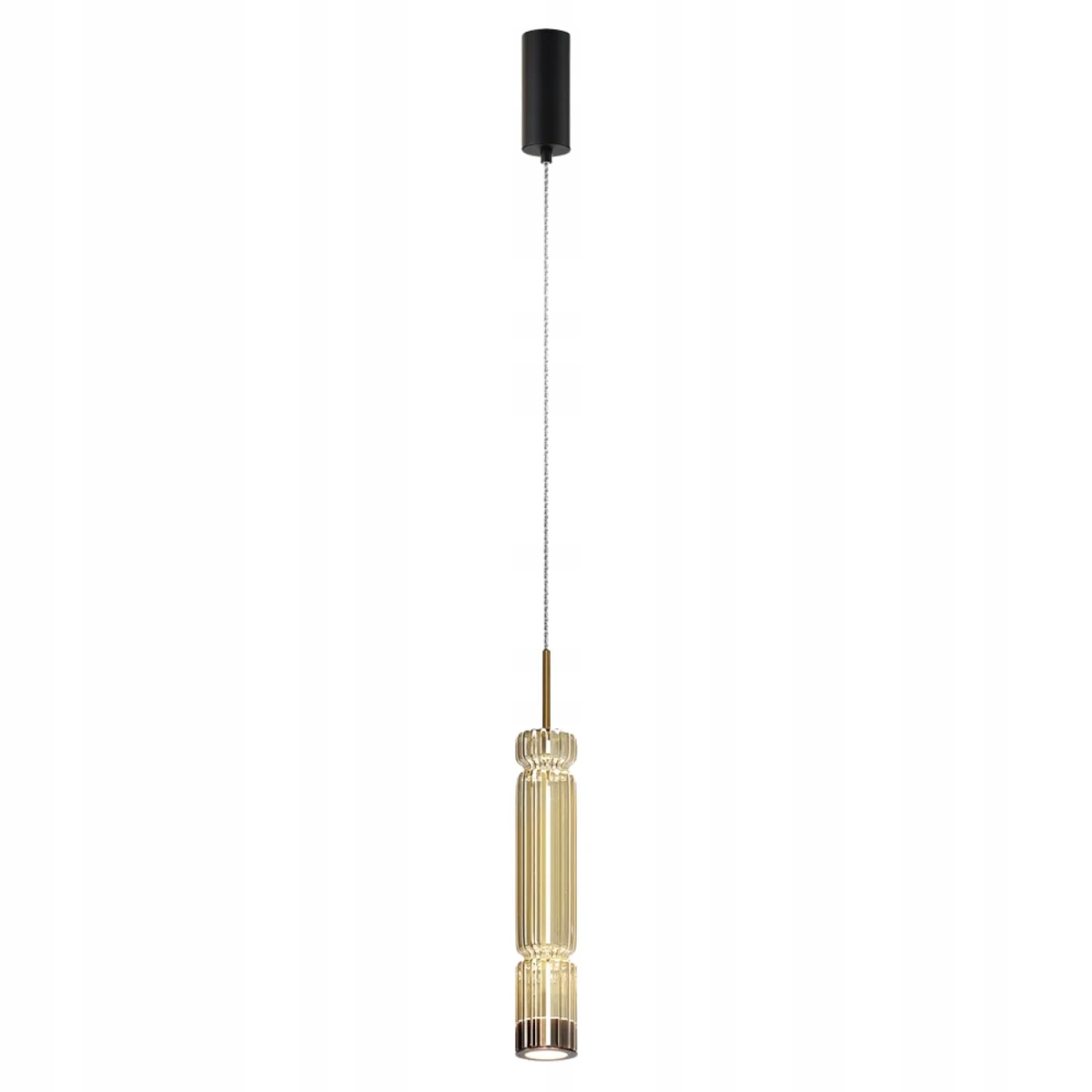 Závesná lampa Maytoni Ordo Led 12W čierno-zlatá, kov/sklo IP20