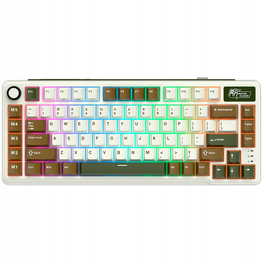 ROYAL KLUDGE RK L75 Palm Green Gaming Keyboard Cream switch — 3