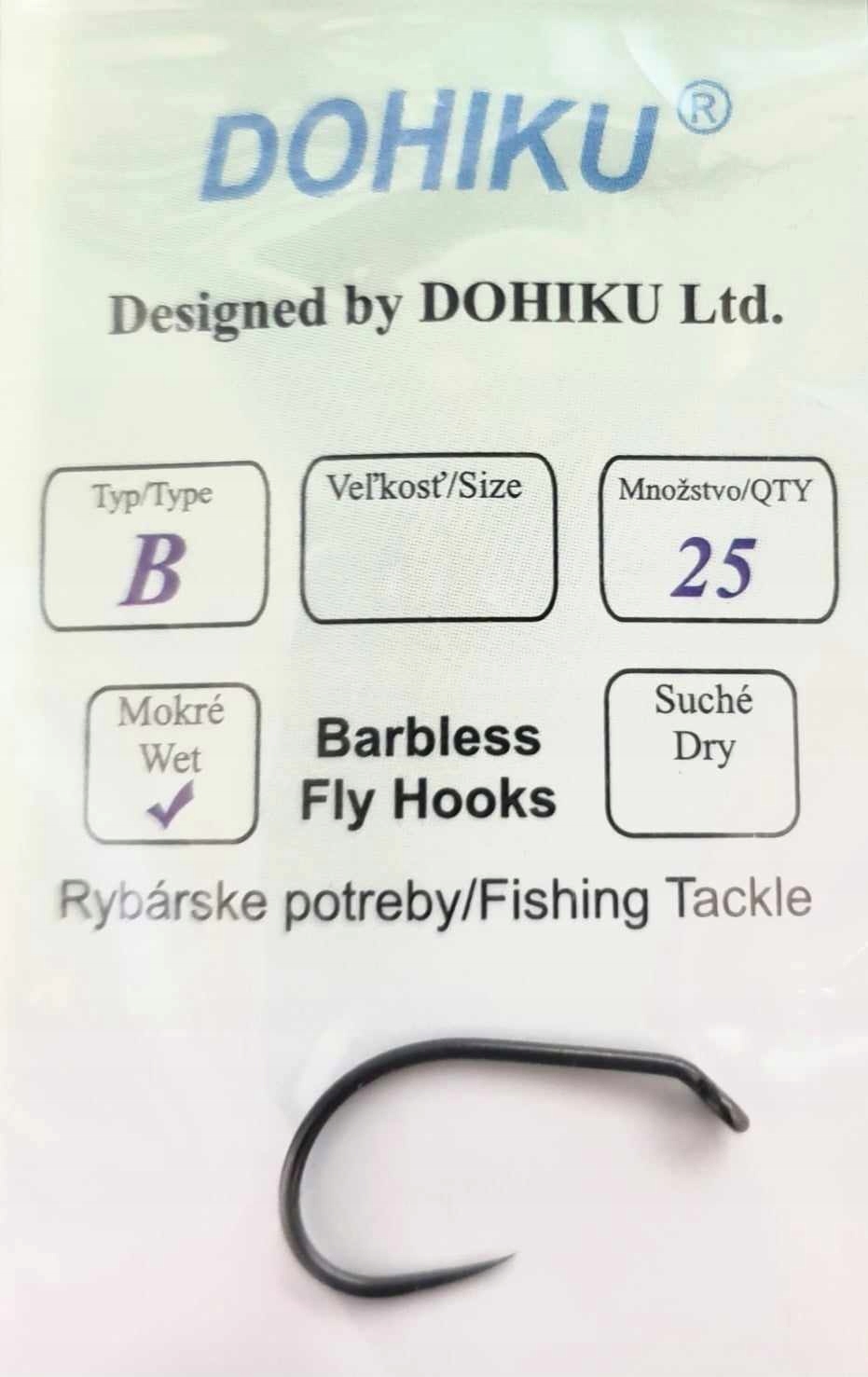 Haczyki Dohiku B rozmiar 8# 25 sztuk
