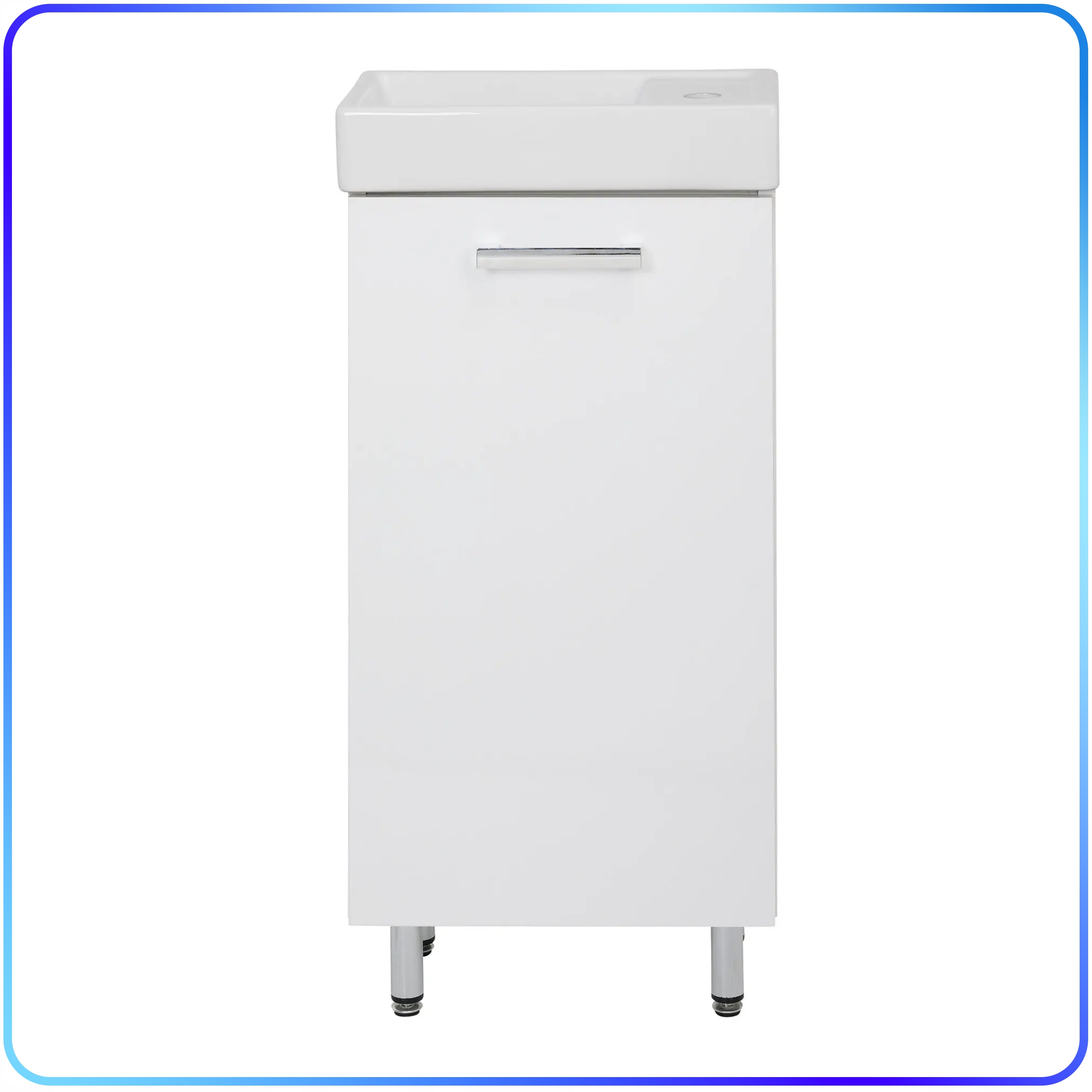 Kompaktowa Szafka Łazienkowa Biała z Umywalką 22,5 x 40,5 x 85 cm Stojąca Marka Astor