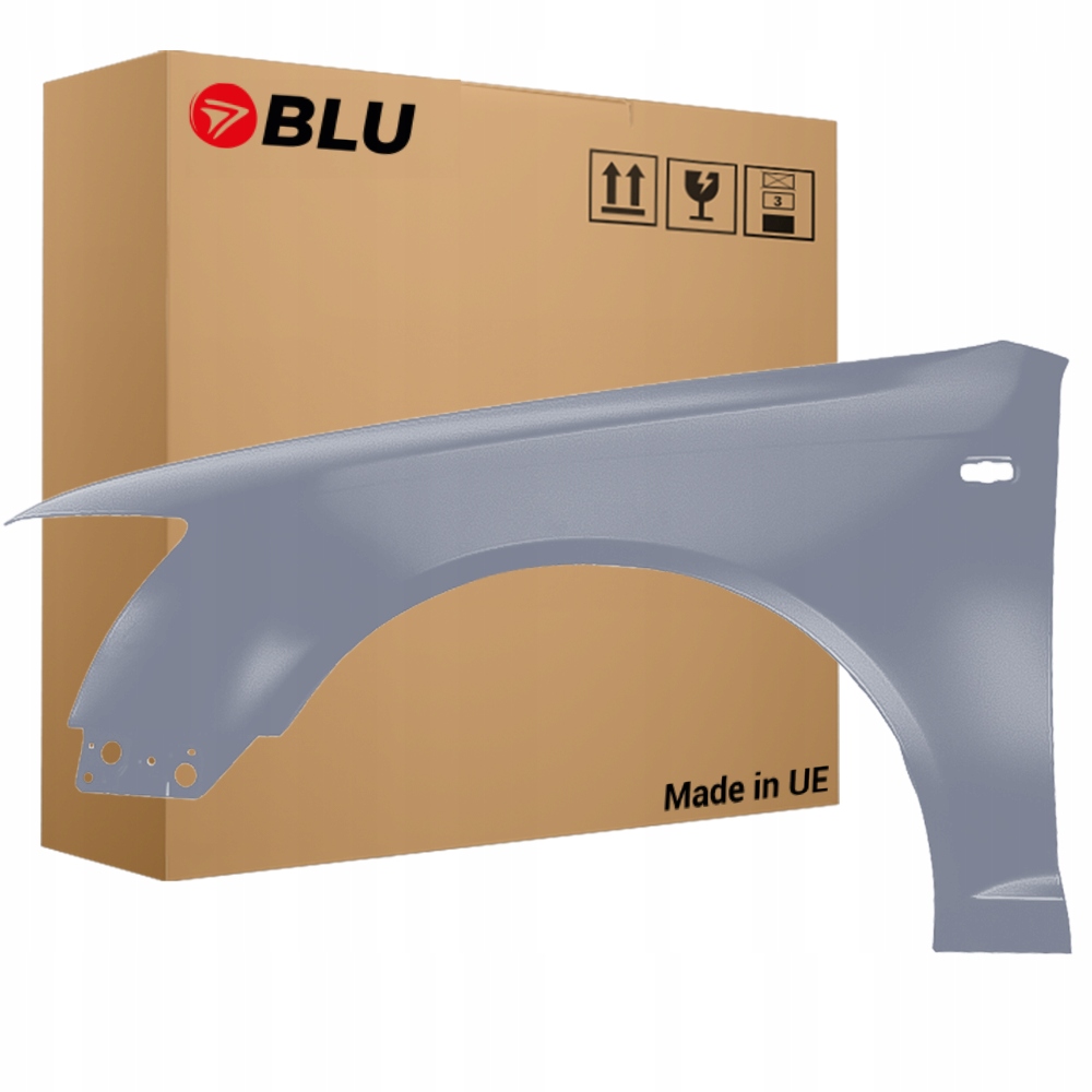 Blu Blatník Audi A6 C6 LY7H levý stříbrný 04-08 přední AkoyaSilber