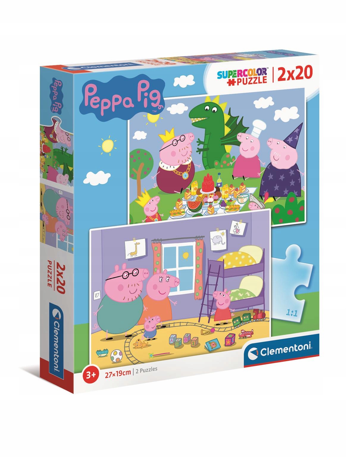 Puzzle 2x20 Super Color Świnka Peppa 24778