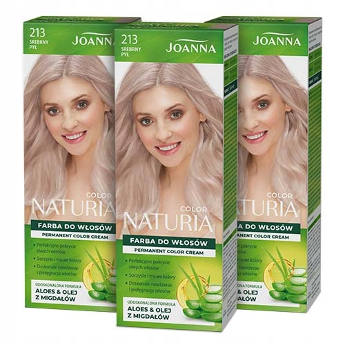 

Joanna Naturia 3x farba do włosów srebrny pył 213