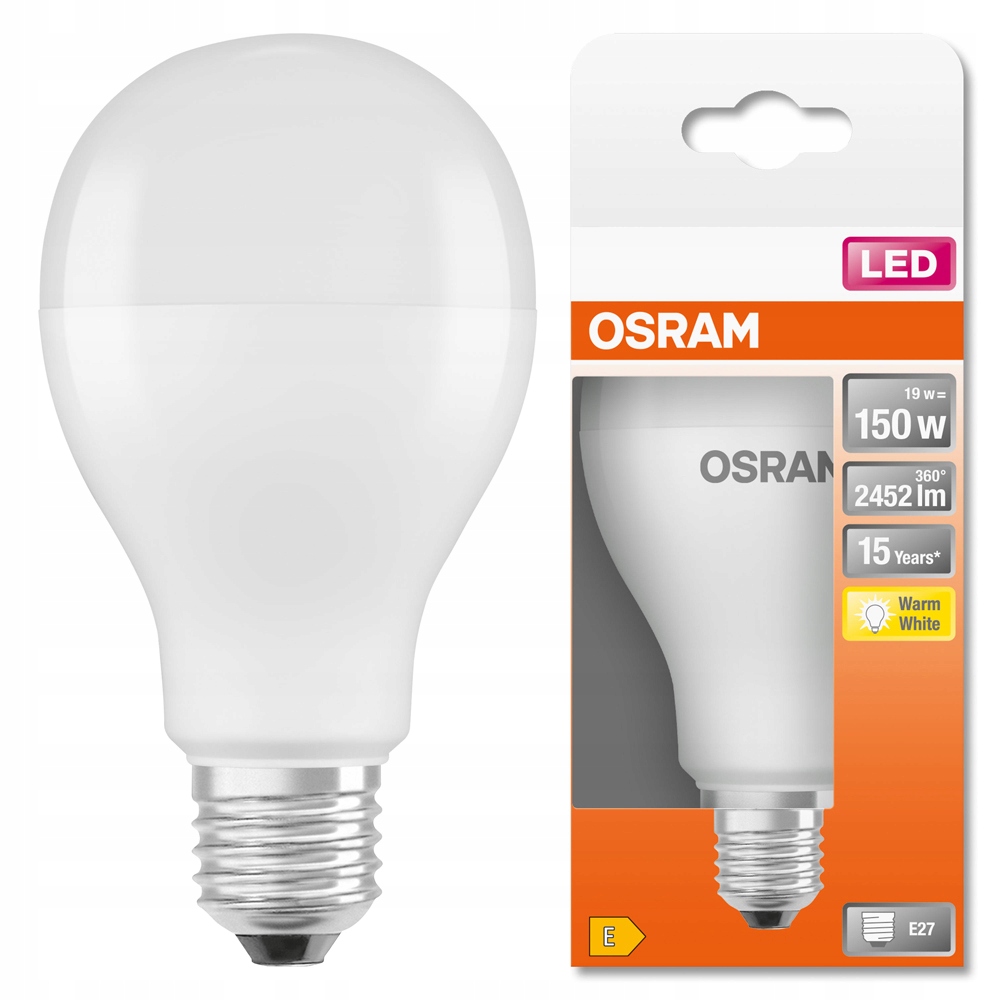 

Żarówka Led 19W=150W E27 Osram 2452lm 2700K ciepła