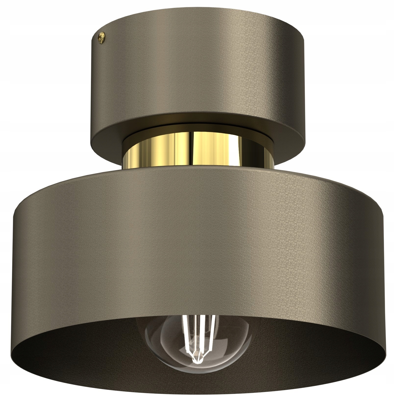 Stropní Svítidlo Marti Zlatá Šedá Loftové kovové stínítko Dekorativní obývací pokoj