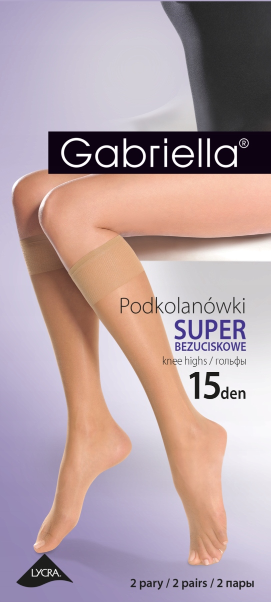 

Podkolanówki Gabriella Bezuciskowe Uni Kolor