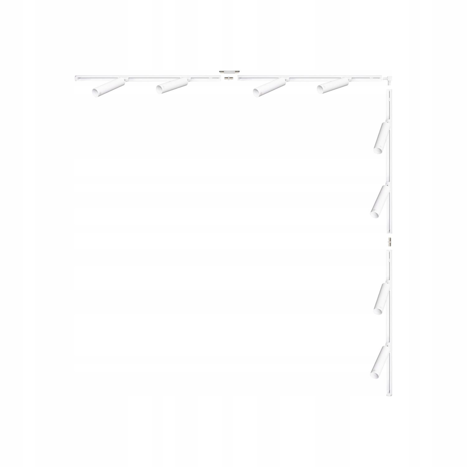 Sada koľajnicového kábla biela L 2x2 m s reflektormi 3589 Zuma Line