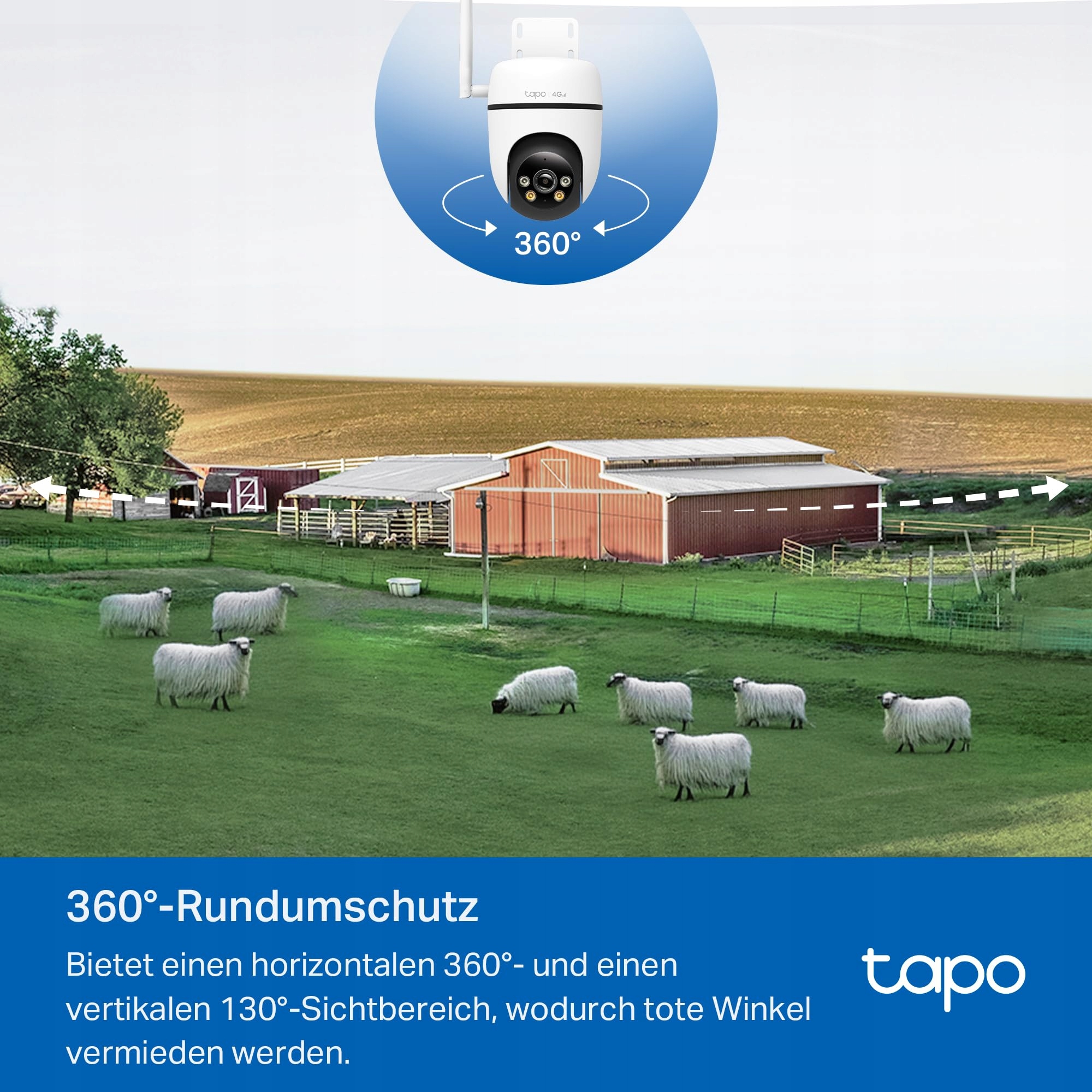 TAPO C501GW Kamera 360° 4G LTE SIM Starlight AI 1080P IP66 Bez WiFi — miniatura 6
