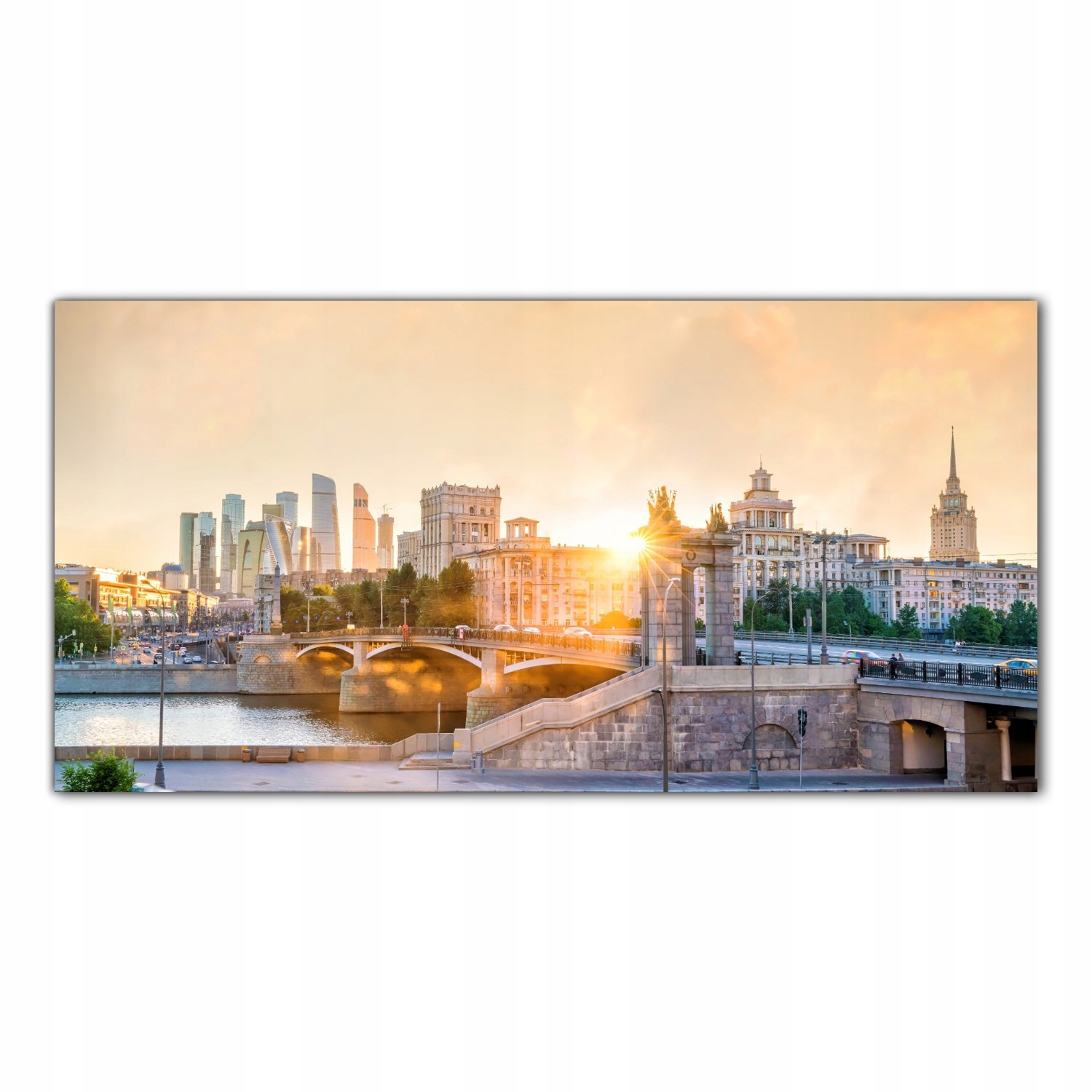 Město Východ Slunce 100x50 Skleněné panely kuchyně