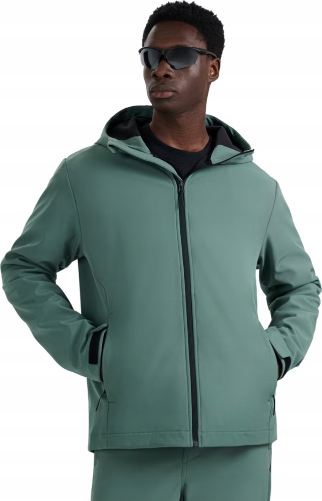 Pánská Softshellová Bunda 4F M362 Tmavě Zeleň 4FWAW25TSOFM362 40S vel. 2XL