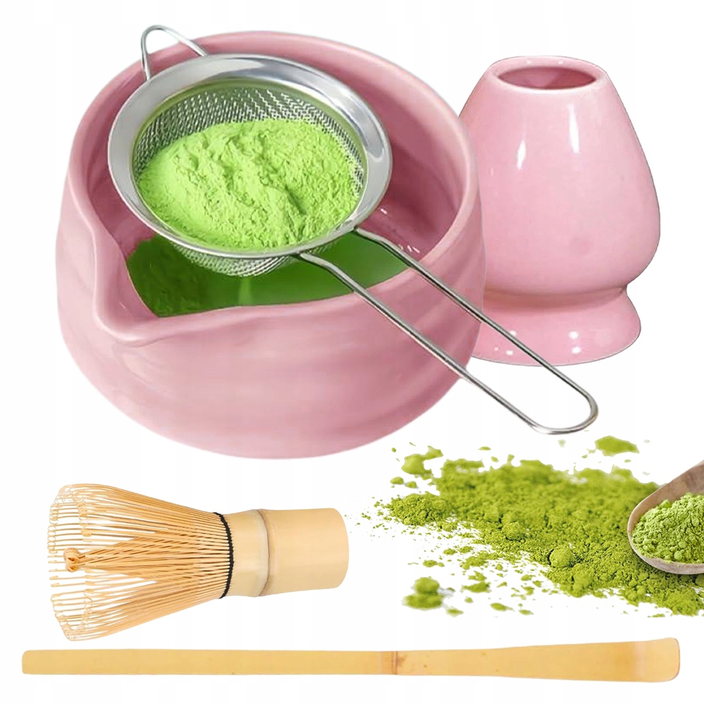 Levně Matcha Sada Na Obřad S Miskou Na Síto A Bambusovou Šlehací Metlou
