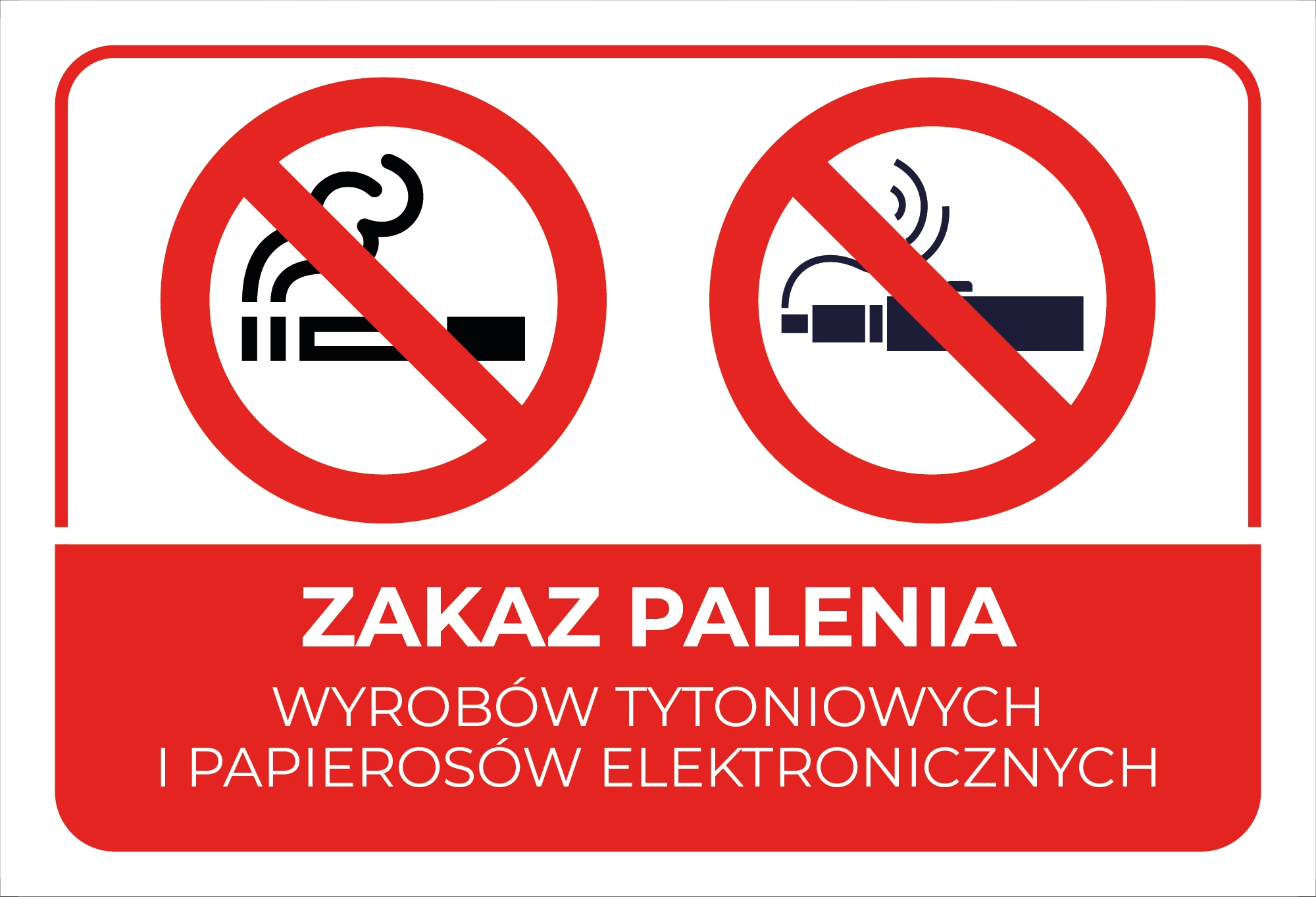 

Zakaz palenia wyrobów tabliczka Pcv 15x22cm