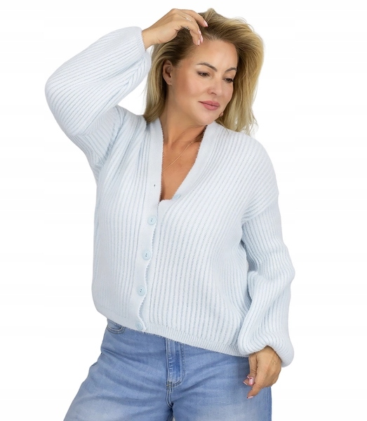 Krátký jemný kardigan na knoflíky Elegance A Styl Agrafka unisize