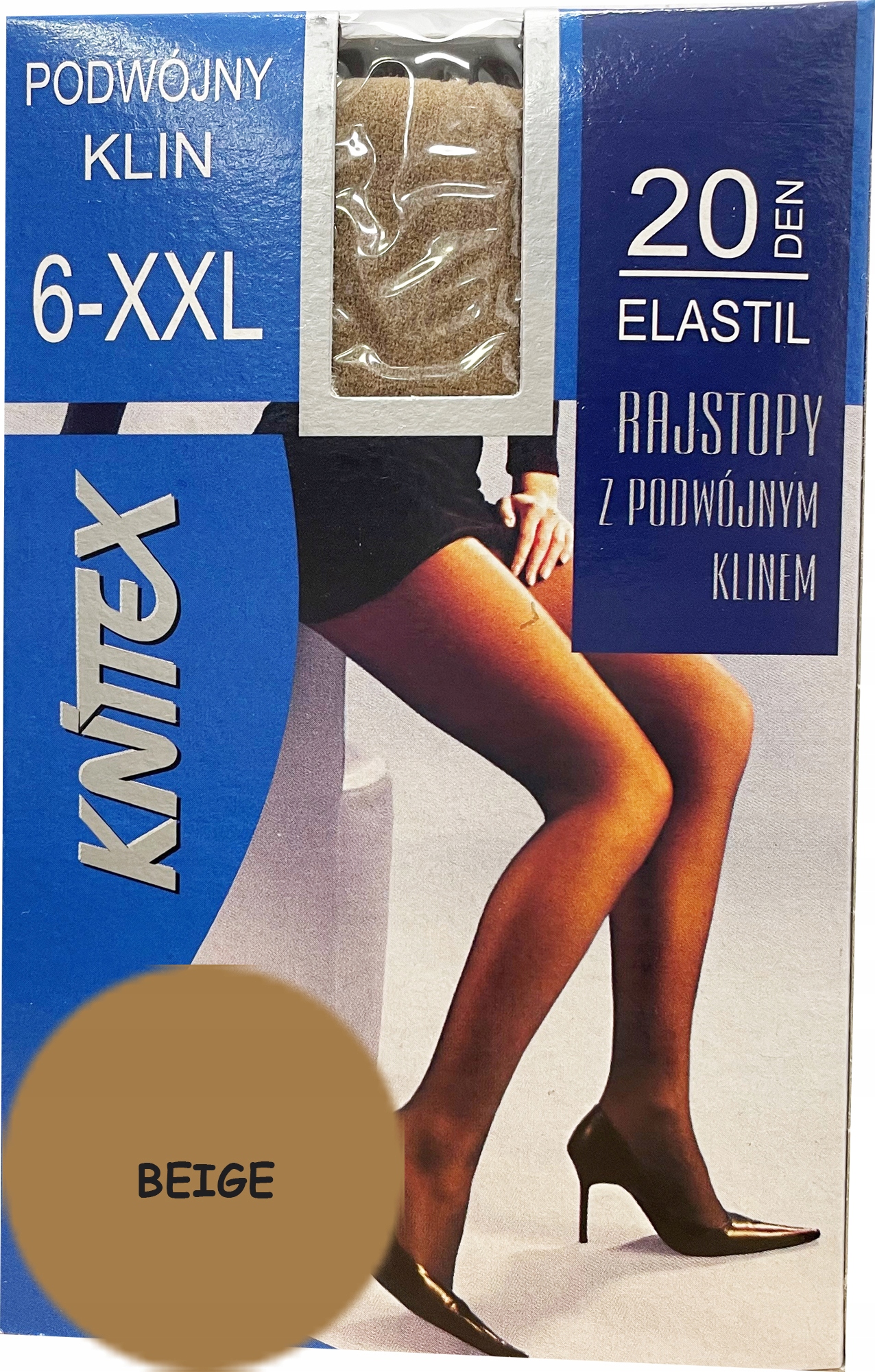 

Knittex rajstopy Elastil 20 den Beige 6 XXL