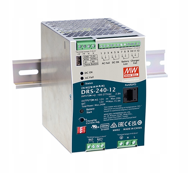 Napájecí zdroj 48V/240W/1.15A/3.85A DRS-240-48 Mean Well