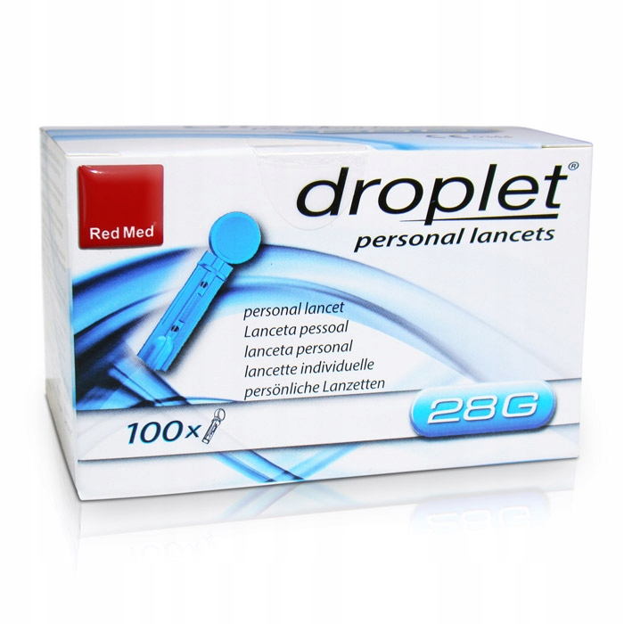 

lancety, nakłuwacze droplet 28G 100 szt. glukoza