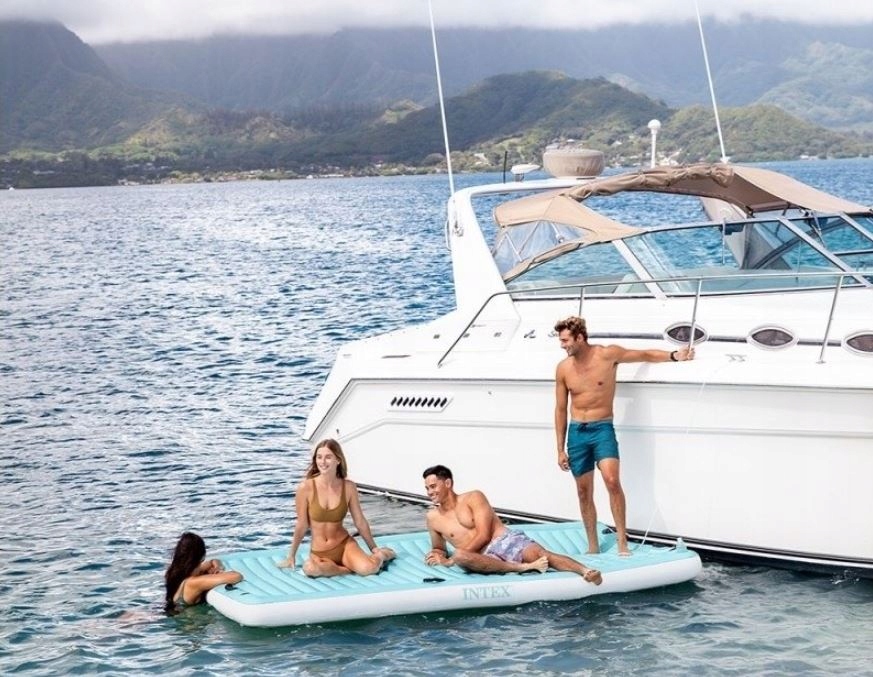 Nafukovací lehátko Water Lounge Intex 56289 310x183x18 cm bílá