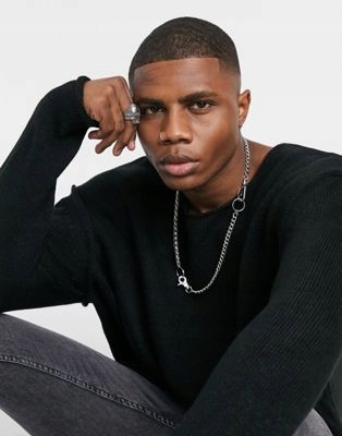 SWETER MĘSKI KLASYCZNY BEZ KAPTURA CZARNY XS 1DCL Rodzaj bez kaptura wkładane przez głowę