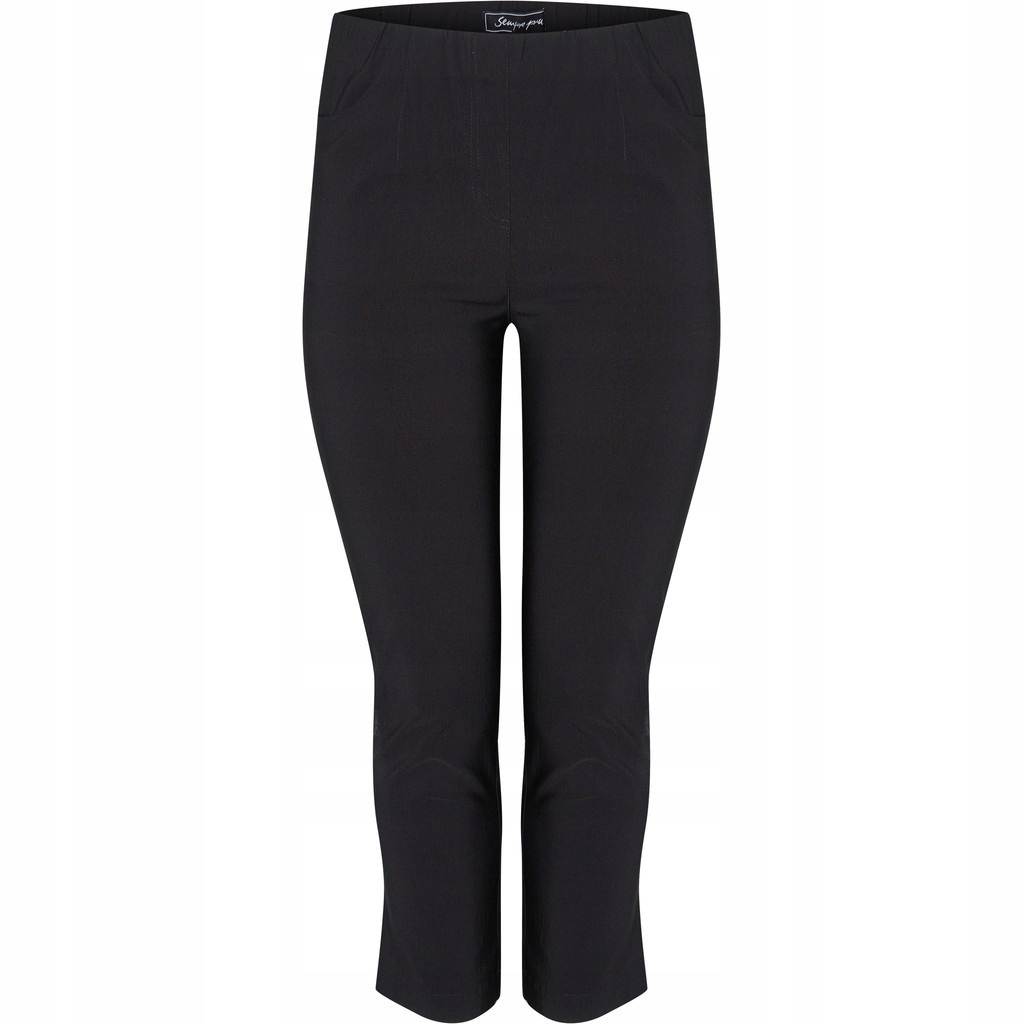 Plus Size Sempre Pru Elegantní 7/8 Strečové Kalhoty Černé S008 56