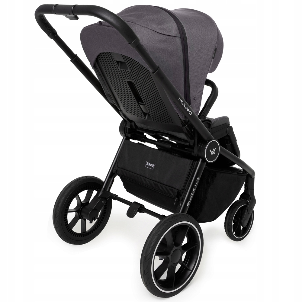 Wózek Muuvo Quick 4.0 2w1 | Iron Graphite Kolor Odcienie szarości i srebra