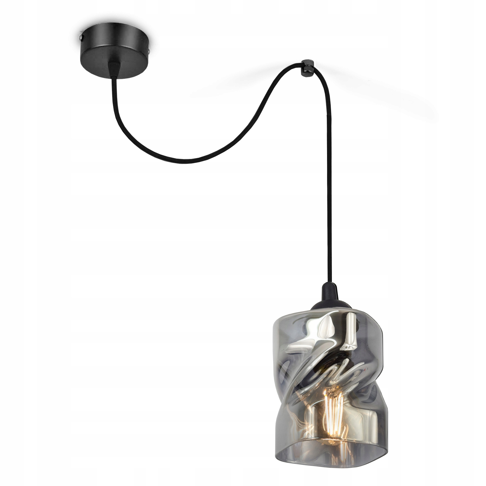 

Szklana Lampa Wisząca Sufitowa Żyrandol Pająk Led