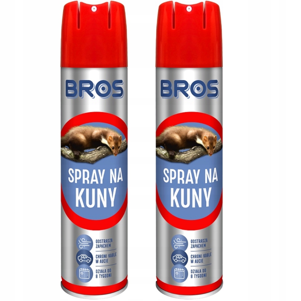 

Bros Spray Na Kuny Odstraszacz Działa 8 Tyg Pakiet