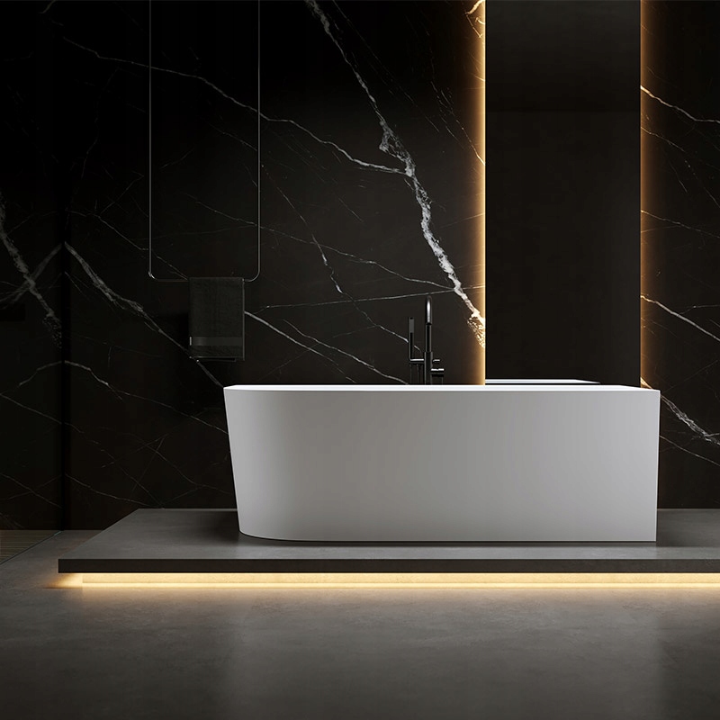 WANNA WOLNOSTOJĄCA PRZYŚCIENNA MERA 509C PRAWA BIAŁA PRZELEW CHROM 160x75CM Marka Hydrosan