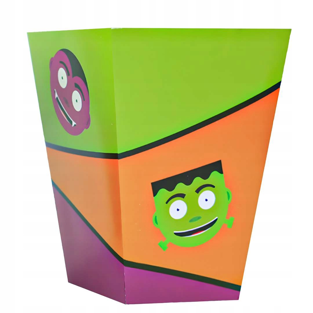 PUDEŁKA popcorn POTWORKI kolorowe HALLOWEEN 6 szt