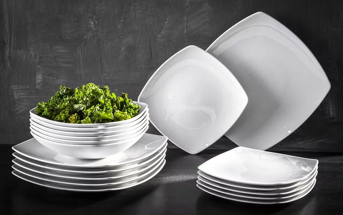 

Komplet Porcelanowy Zestaw Obiadowy 18el Konsimo