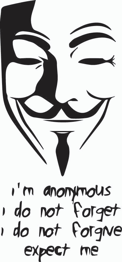 

Naklejka wlepka Anonymous
