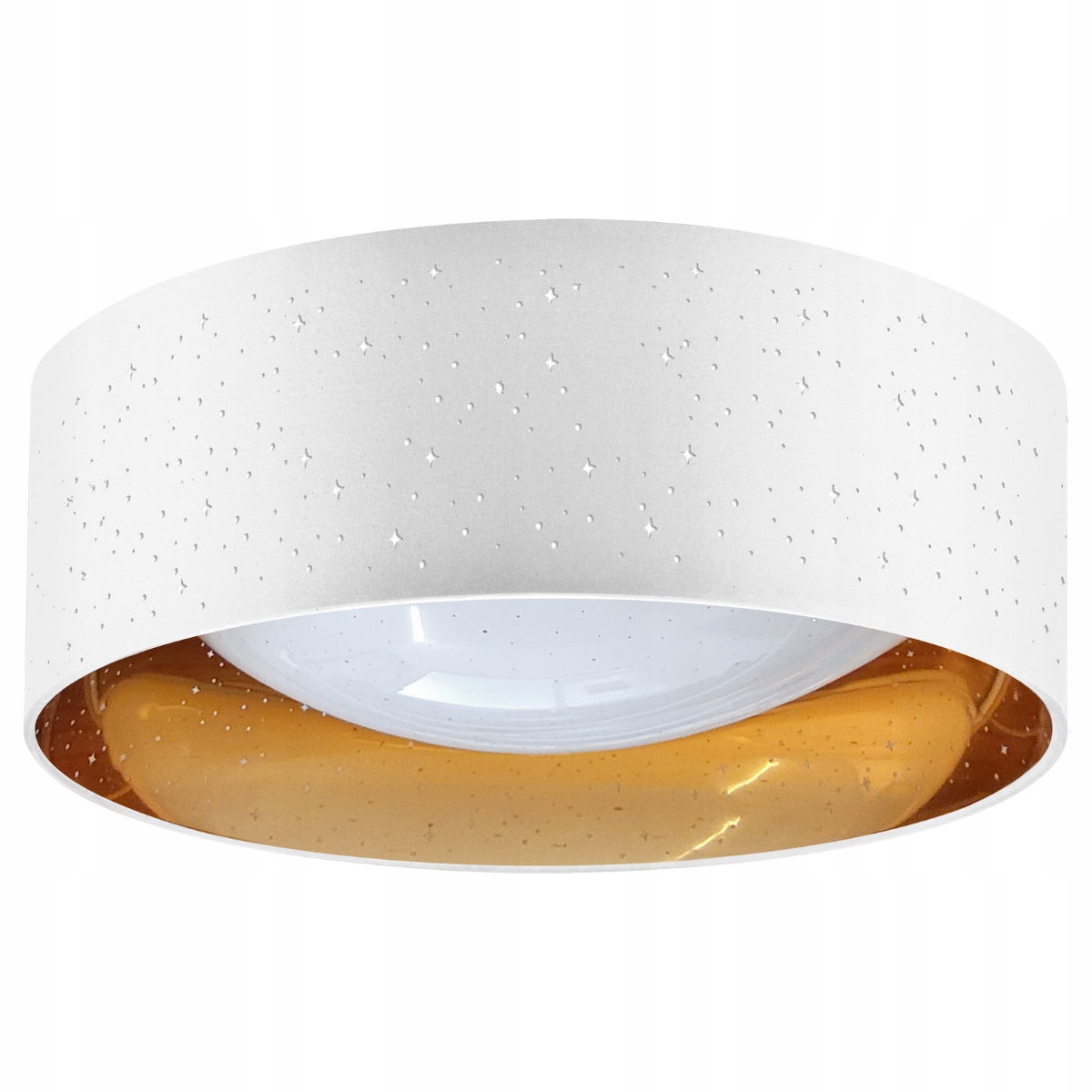 Plafon Sufitowy Lampa Led 18W Gwieździste Niebo Biało-Złota Goldlux