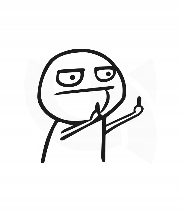 Naklejka na auto samochód| F*ck You Meme mem| 15cm