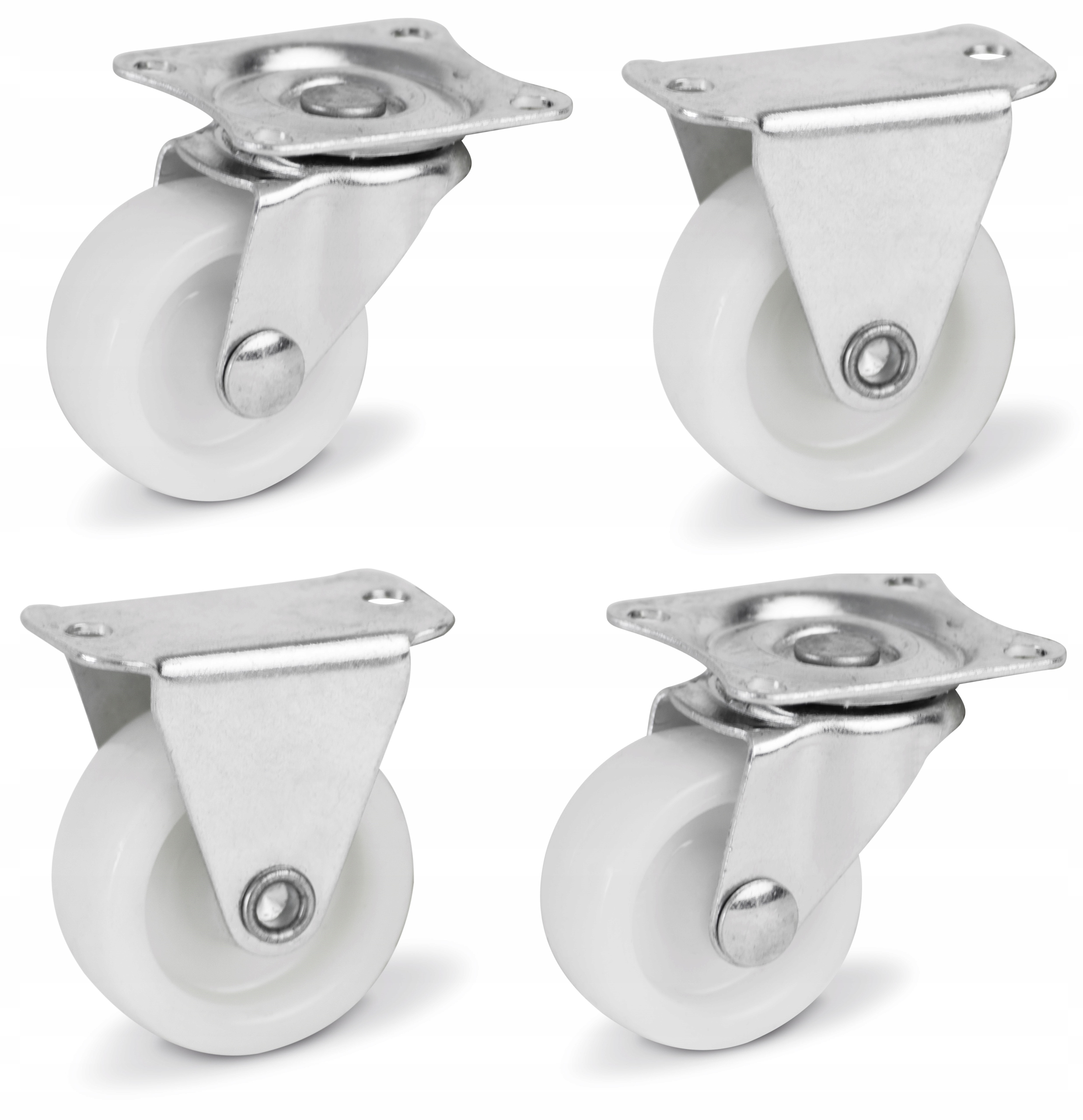 

Zestaw 4 kółka 25mm koła meblowe udźwig 32kg