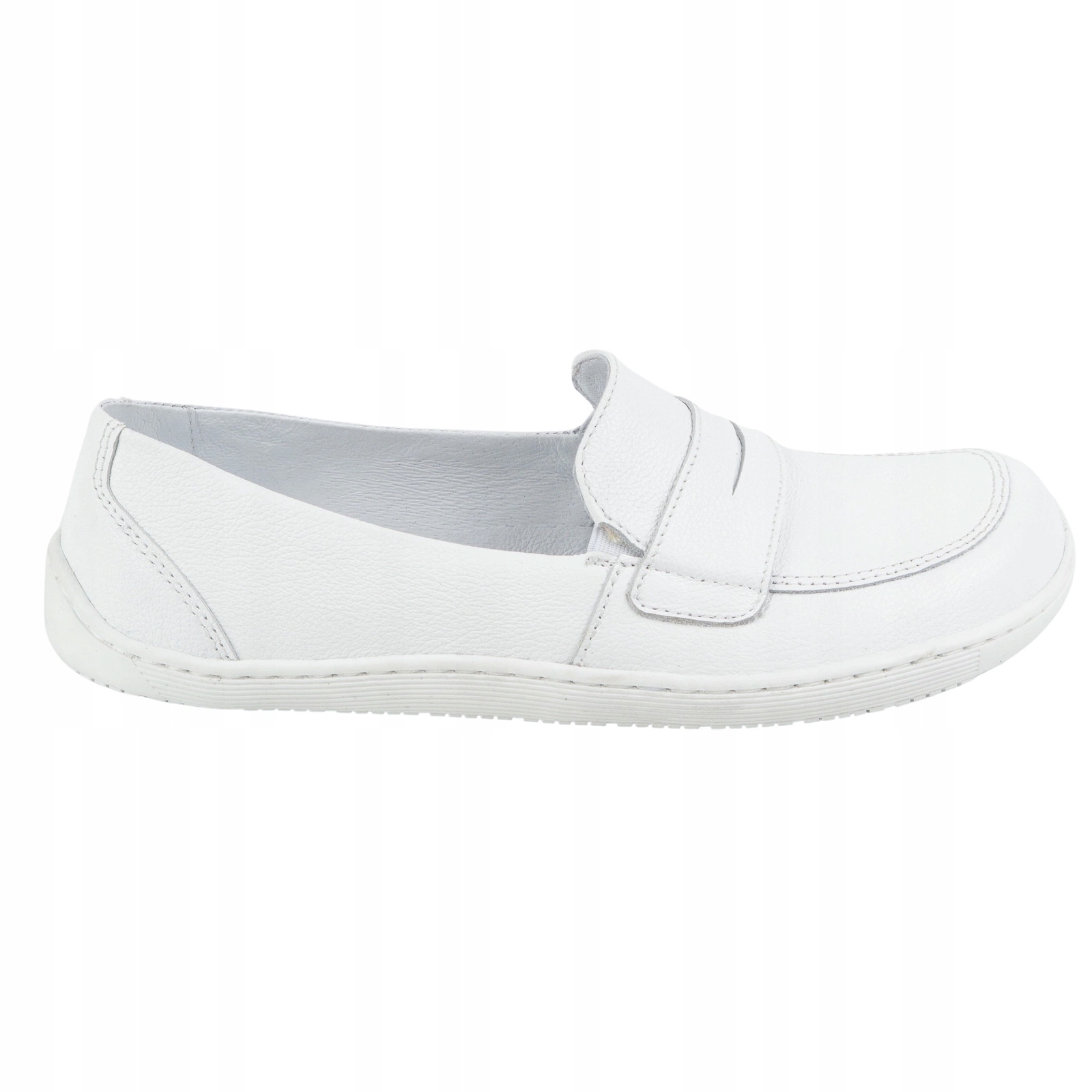 Barefoot dámské minimalistické kožené letní mokasíny 1280 bílé 37