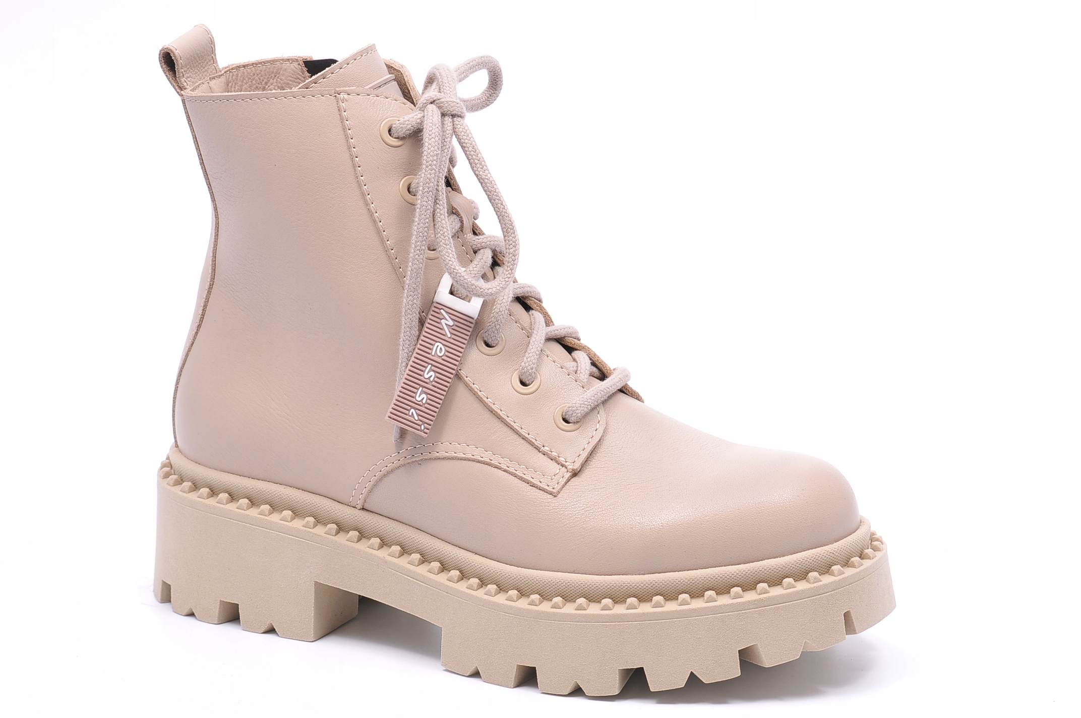 Kotníkové Boty Nessi 23531 Béžová 122 Velikost 40