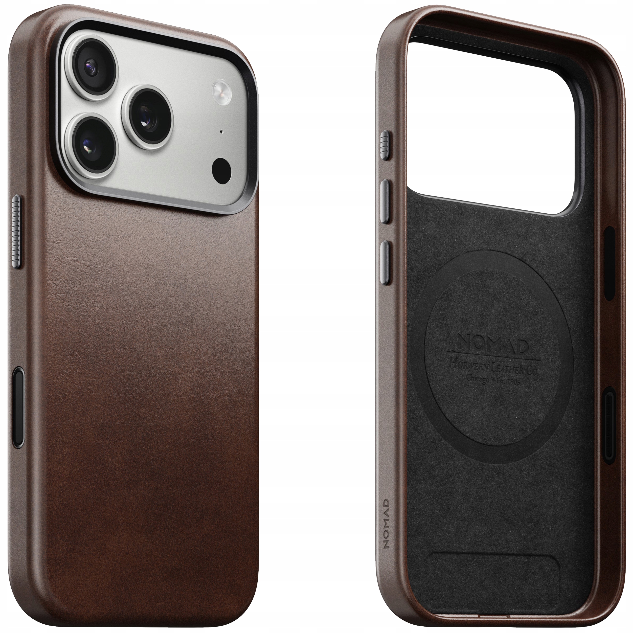 Nomad Horween Leather Case – Pouzdro s MagSafe pro iPhone 17 Pro Cover