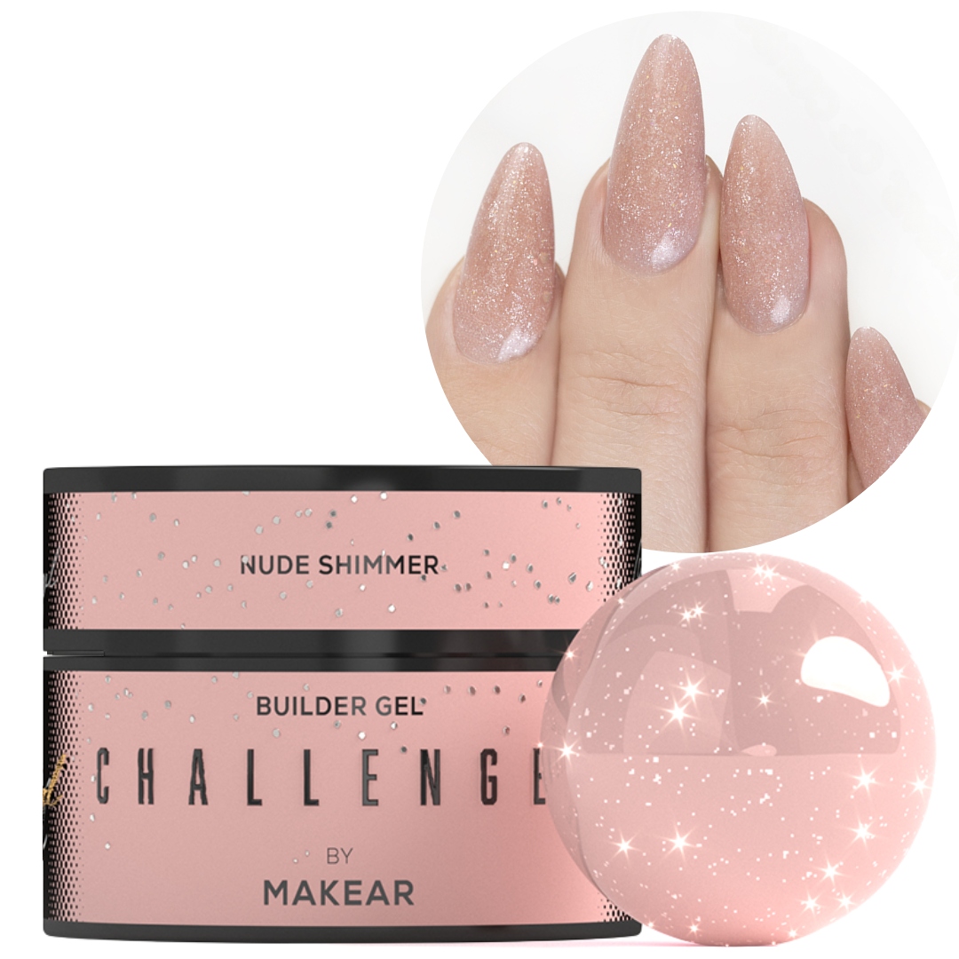 HG16 Challengel Shimmer Nude Żel budujący do paznokci