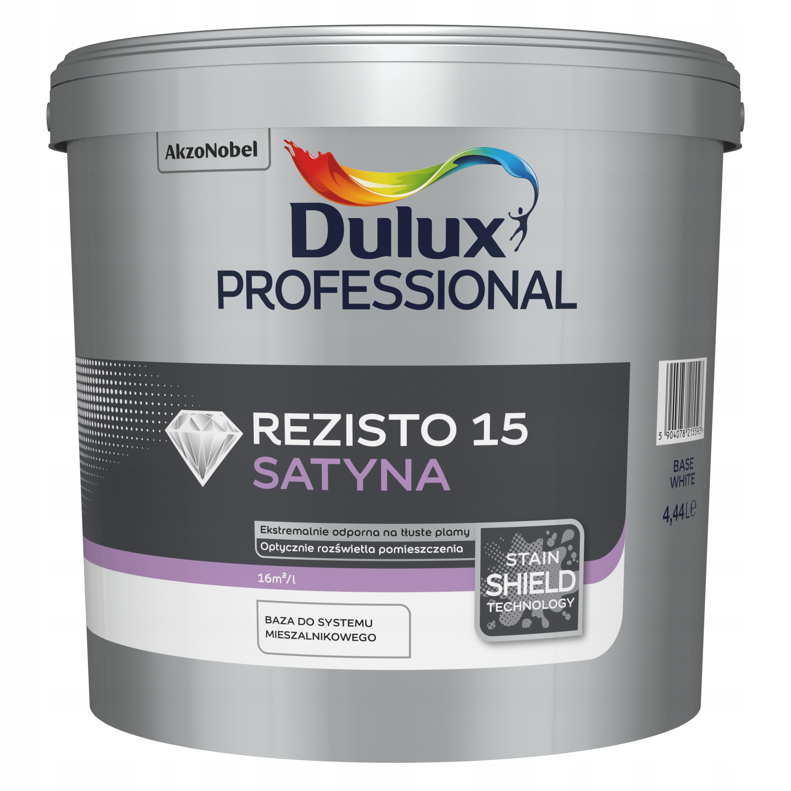 Farba Dulux Rezisto 15 Satyna 4,44 l Biela