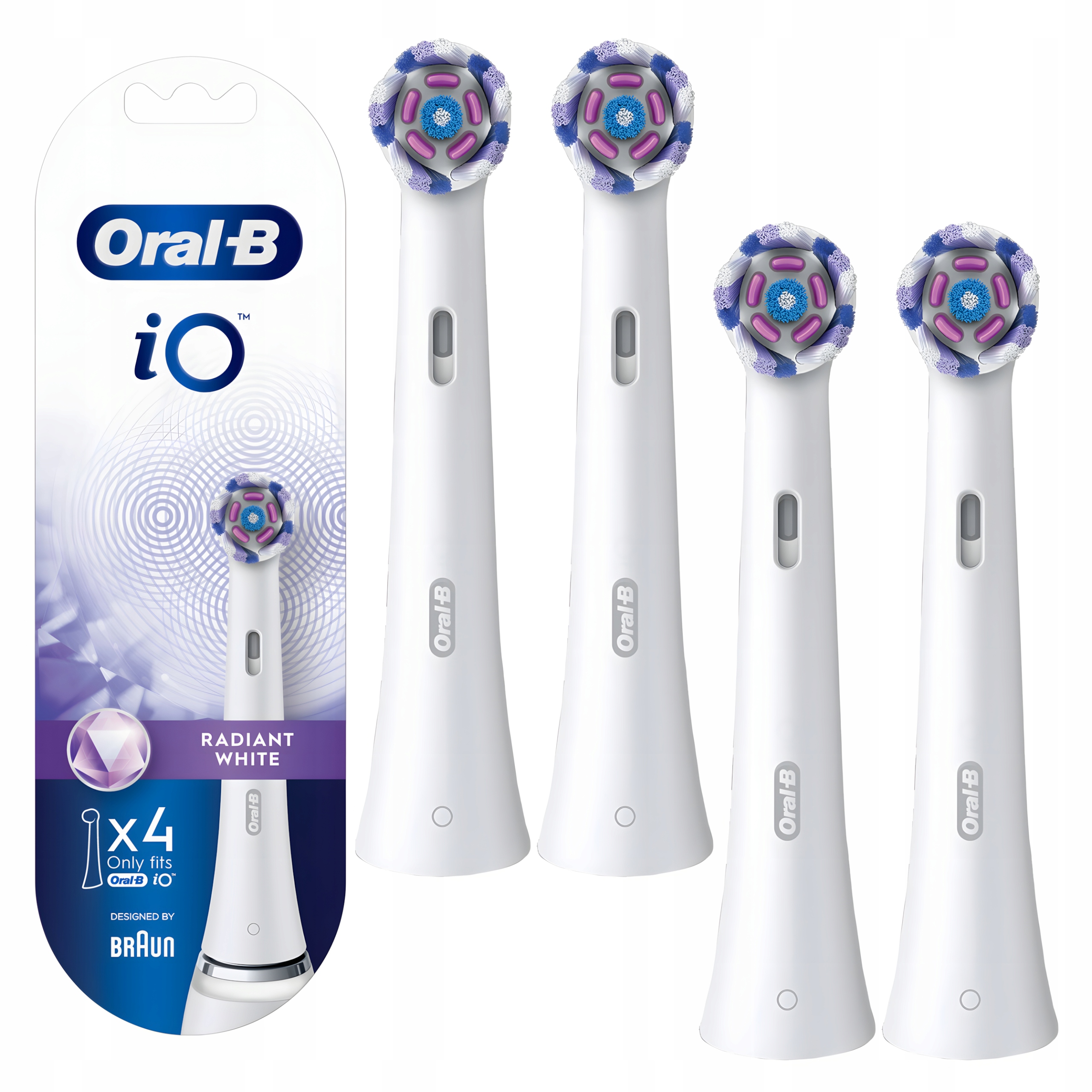 Końcówki do Szczoteczki Elektrycznej Oral-B iO Radiant White Oryginał 4szt.