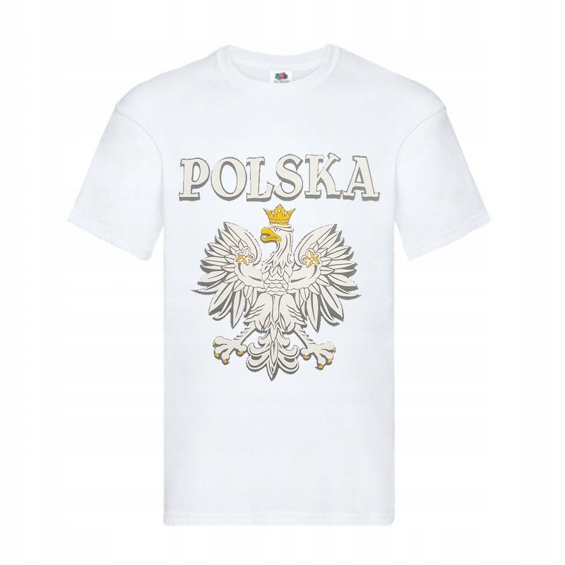 Koszulka Męska Polska Duży Orzeł Biała XXL